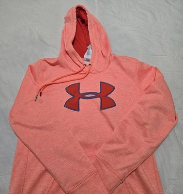 Sudadera con Capucha Under Armour Pullover Naranja Para Mujer M Cold Gear Suelta Brezo 1263537 Foto 1 de 2