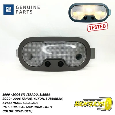 TAHOE YUKON SUBURBAN ESCALADE 2000-2006 CÚPULA TRASERA SUPERIOR MAPA GRIS CLARO OEM Foto 1 de 4