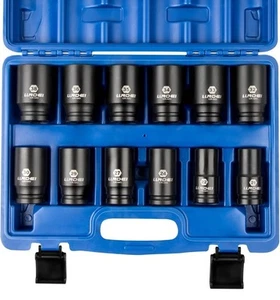 3/4 inch Drive Impact Socket Set, 12 Piece Heavy Duty CR-MO Deep/Jumbo Socket... - Picture 1 of 8