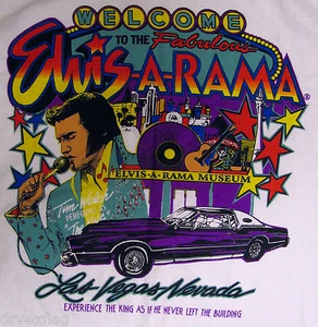 ELVIS-A-RAMA Museum (geschlossen) Las Vegas Tim Welch Souvenir T-Shirt mit Etikett Gr. M - Bild 1 von 7