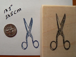 P27 Scissors rubber stamp WM 2x1.25" - Picture 1 of 2