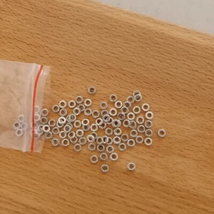 95pcs 4mm Round Antique Silver Alloy Ring Donut Spacer Beads DIY AUS Free Post - Picture 1 of 3