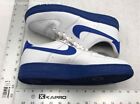 Nike Mens Air Force 1 White Blue Lace Up Basketball Sneaker Shoes Size 11