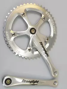 Juego de platos y platos Stronglight Mygal Messenger 170/48 1/8"/bicicleta de pista NOS - Imagen 1 de 8