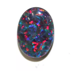 Australian 14x10x4mm Natural Black Triplet Opal Stone For Ring Pendant - Picture 1 of 2