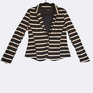 Max and Riley Blazer Sz L Women's Black & Cream One Button Long Sleeve - Picture 1 of 11