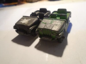 TWO (2) 1/88 HO SCALE DIECAST MILITARY JEEPS                        5-247-2-7 - Picture 1 of 16