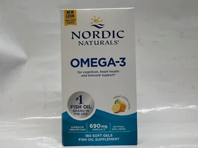 Nordic Naturals OMEGA-3 (#1 marca de aceite de pescado en EE. UU.) 180 cápsulas blandas Foto 1 de 3