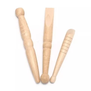 Wooden Acupressure Massage Stick For Relaxation And Acupuncture - 3 Pieces Set - Picture 1 of 6