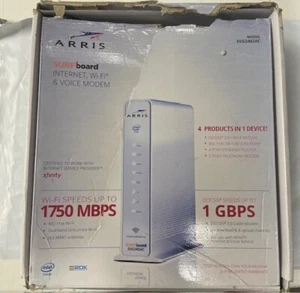 ARRIS SURFboard Wi-Fi Router Cable Modem SVG2482AC 1750 Mbps DOCSIS damaged box - Picture 1 of 4