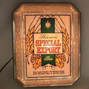 Vintage Heileman's Special Export Beer Cut Crystal Sparkled Lighted Bar Sign - Picture 1 of 11