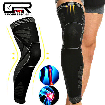 Knee Sleeve Compression Brace Support Full Leg Sport Joint Pain Arthritis Relief • 6.29$