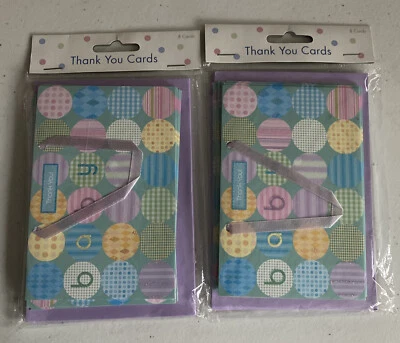 Nuevas tarjetas de agradecimiento coloridas para baby shower, 2 paquetes de 8 Foto 1 de 2