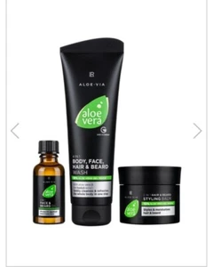 (121,18€/1l)LR Aloe Vera Männer Körper-, Haar-, Bartpflegeset, NEU & OVP - Bild 1 von 1