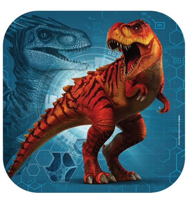 Platos de fiesta Jurassic World 23 cm cuadrados - Jurassic Park World Party Supplies Foto 1 de 1