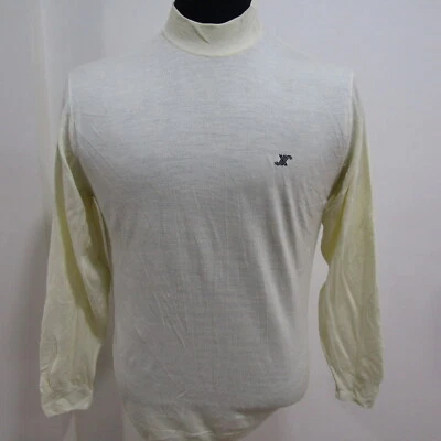 Jaeger Mens 100 % Wool Crew Neck Jumper Cream Chest 44/46 UK Size L REF (Y02245) - Image 1 of 4
