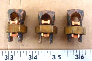 ILSCO Copper Split Bolt Connector IL SCD IK-2 14-2 STR CU (Lot Of 3) - Picture 1 of 9