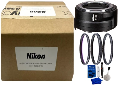 *Used 9/10* Nikon AF-S DX Nikkor 16-85mm f/3.5-5.6 G ED FTZ II Adapter Bundle + - Image 1 of 2