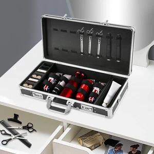 Barber Carrying Case Hairstylist Toolkit Beauty Salon Haircut Box Travel Carry - Picture 1 of 14