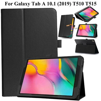 ALFA ACCESSORIES Funda de cuero con soporte folio para Samsung Galaxy Tab A 10.1 (2019) SM-T510 T515