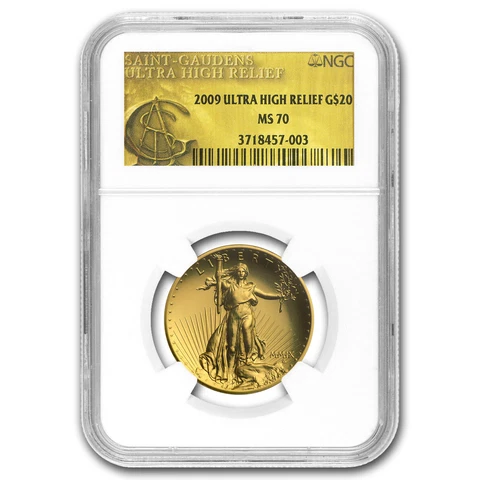 2009 Ultra High Relief Gold Double Eagle MS-70 NGC (Gold Label) - SKU #55666 Cover