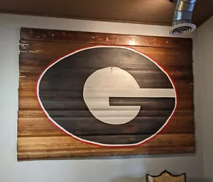VINTAGE UGA /Georgia Bulldogs Roll Top Door Decor / Wall Covering RARE 12'x9' - Picture 1 of 1