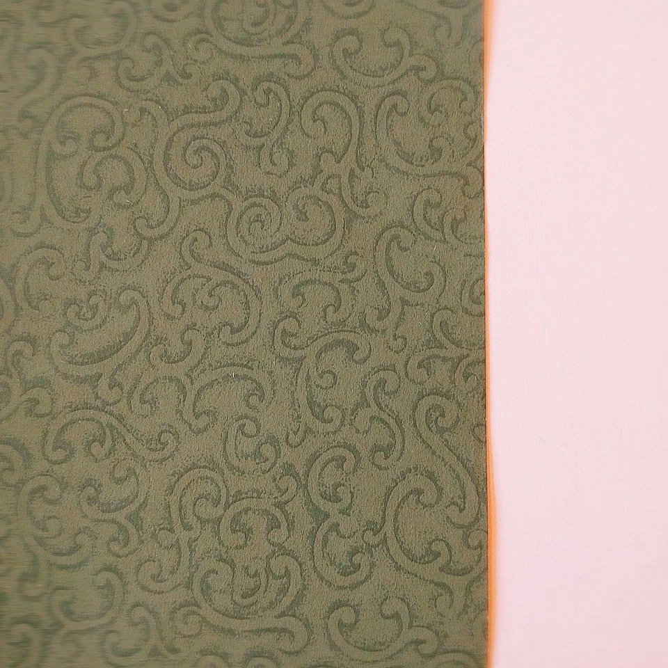 Papel pintado vintage rollo de filigrana verde de Clarence House Foto 1 de 2