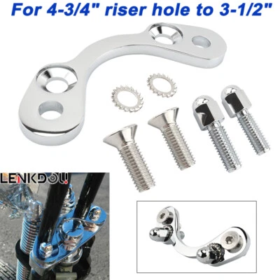 Springer Handlebar Tree Adapter Front End Clamp 3.5" Riser Kit For Harley Bobber - Image 1 of 4
