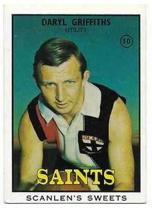1968 B Scanlens (10) Daryl GRIFFITHS St. Kilda Excellent - Picture 1 of 2