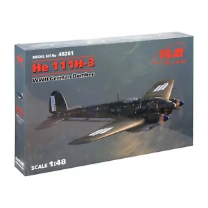 ICM 48261 Plastik Modellflugzeug Bausatz Maßstab 1:48 He 111H-3, WWII German Bomber - Bild 1 von 15
