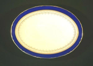 Beautiful Royal Worcester Regency Blue Oval Serving Bowl - Picture 1 of 4