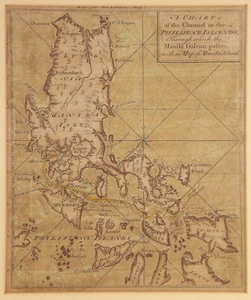 1763 Map of Philipine Islands Sail Route  of Manila Galeon, Hand Colored, London - Picture 1 of 10