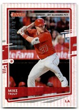 2020 Donruss Career Stat Line Mike Trout 343/500 Los Angeles Angels #129
