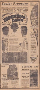 1924  Movies Print Ad. Thundering Dawn, Eyes of the Forest, My Old Kentucky Home - Picture 1 of 1