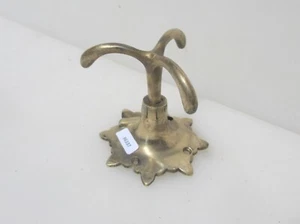 Antik Messing Deckenhaken Aufhänger alt viktorianisch Blumenplatte Haken Aufhänger alt - Bild 1 von 10