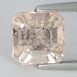 3.50Cts Genuine Peach Color Natural Unheated Morganite Asscher Cut Loose Gem VDO - Picture 1 of 4