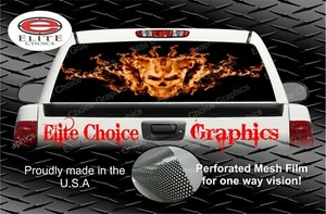 Demonic Skull Rear Window Graphic Decal Sticker Truck Car - Picture 1 of 3