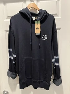 NWT Quicksilver Men's Black Fleece Hoodie, Size-M - Picture 1 of 3