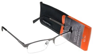 Foster Grant Readers +1,75 Estuche Gris Lamar 53-17-140 Pistola Negra Media Llanta de Metal - Imagen 1 de 4