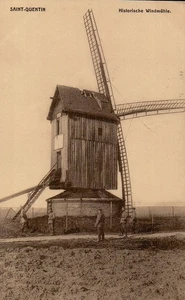 Historische Windmühle -Saint Quentin-Feldpost-4.11.1916-gelaufen - Bild 1 von 2
