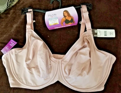 Ladies Bra, 40G. "Fit for Me" by Fruit of the Loom. Rose,,NEW - Image 1 of 4