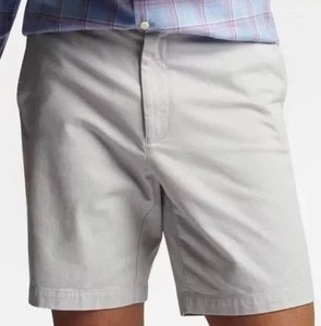 Peter Millar Golf Shorts Mens 38 Light Gray Casual NWT ME0B05 - Picture 1 of 19