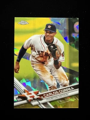 2017 Topps Chrome Sapphire Carlos Correa #75 GOLD /5 - Image 1 of 2