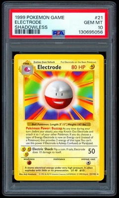 1999 Pokemon ELECTRODE Base Set SHADOWLESS Rare Card 21/102 - PSA 10 GEM MINT - Image 1 of 2