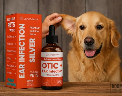 Tratamiento de infecciones de oído de perro OTIC+ limpiador de oídos nano plata y clorhexidina 60 ml Foto 1 de 4