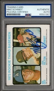 1973 Topps #615. Mike Schmidt Philadelphia Phillies Rookie RC PSA DNA AUTO - Bild 1 von 2
