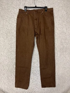 Pantalones de mezclilla Wrangler para hombre 36x34 marrón ropa de trabajo vaquero de campo resistentes - Imagen 1 de 8
