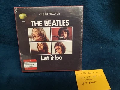 SEALED THE BEATLES LET IT BE TARGET BOXSET 7" VINYL RECORD WITH L/XL T SHIRT - Image 1 of 4