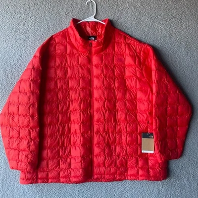 The North Face Men Thermoball Eco fiery Red Hooded Jacket Big 5X New - Image 1 of 4