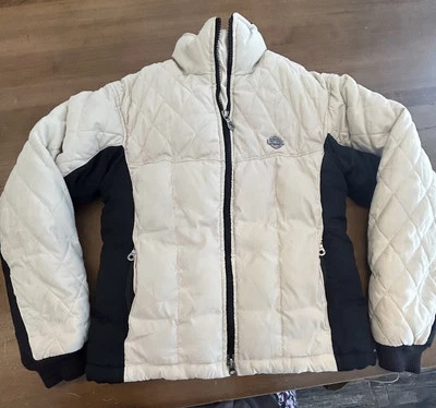 Chaqueta acolchada para mujer Harley Davidson con logo de pato y cremallera bordada XS *SPOT* Foto 1 de 4